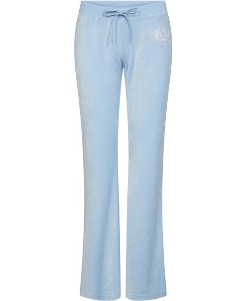 Juicy Couture Heritage DOG Crest Kaisa Trackpant Kvinde Powder Blue Sweatpants Str XS - Bambus hos Magasin