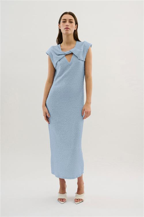 Karen by Simonsen Kbpaloma Dress Kvinde Dusty Blue Maxi Kjoler Straight Fit Str S - hos Magasin