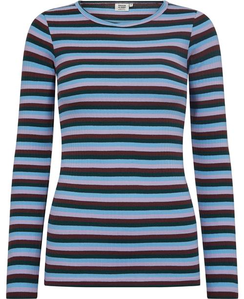 Magasin du Nord Collection Magasin Milla 1G Kvinde Autumn Multi Stripe Langærmede Tshirts Str L Bomuld