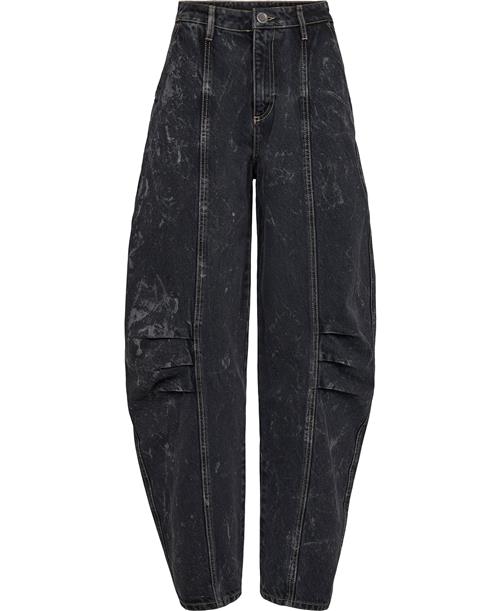 ROTATE Birger Christensen Washed Twill Wide Pants Kvinde Acid Washed Black Wide Jeans Str S - hos Magasin