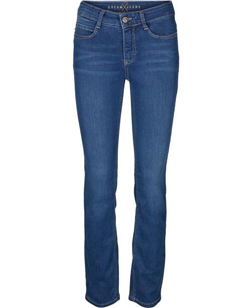 MAC Jeans Dream Kvinde Mid Blue Authentic Wash Straight Jeans Str W32 / L32 - Denim hos Magasin