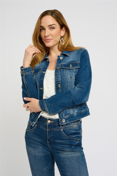 Cream Lisa Denim Jacket Kvinde Blå Denimjakker Str 46 Denim - hos Magasin