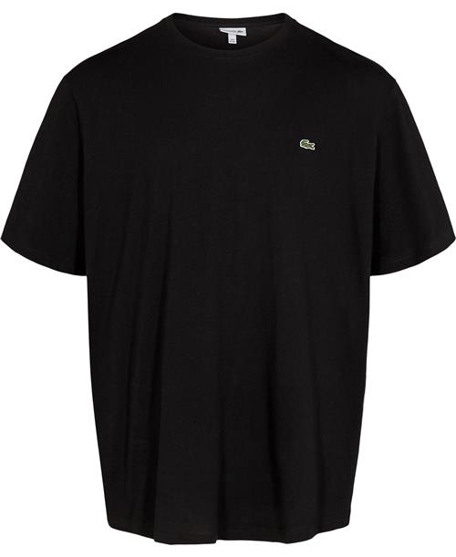 Lacoste Tshirt Mand Sort Kortærmede T-shirts Regular Fit Str L - Bomuld hos Magasin