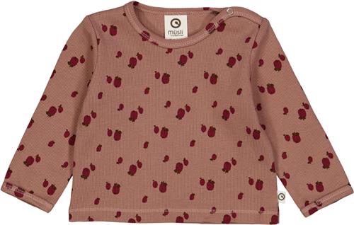 Se Müsli by Green Cotton Apple l/s T Baby Str 86 - Daydream/ Cabernet/ Bark Bluser Bomuld hos Magasin ved Magasin