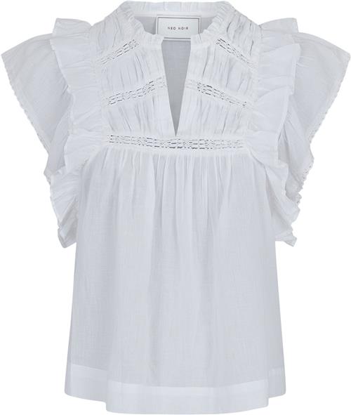 Neo Noir Jayla S Voile Top Kvinde White Toppe Str 38 - hos Magasin