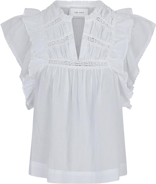 Neo Noir Jayla S Voile Top Kvinde White Toppe Str 44 - hos Magasin