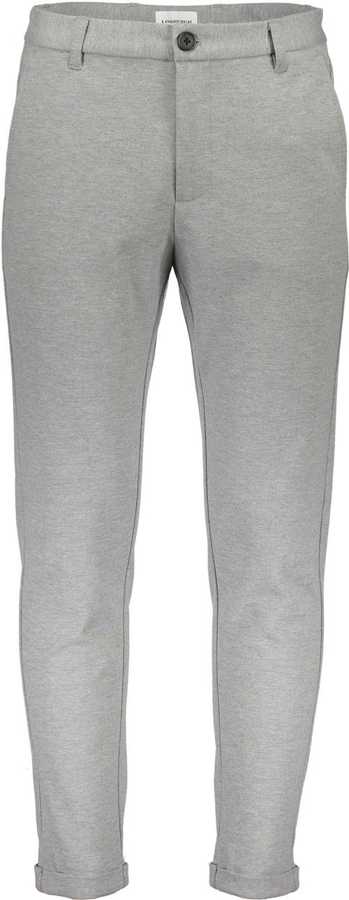 Se Lindbergh Cropped Bukser m. Stretch Mand Lt. Grey Chinos Str XS - hos Magasin ved Magasin