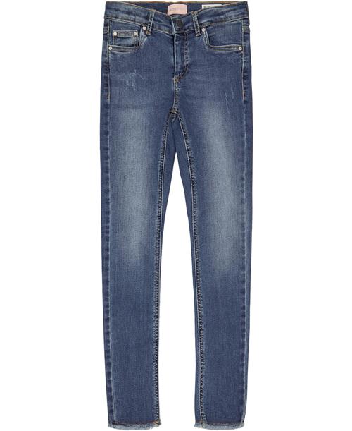 ONLY Konblush Skinny RAW Jeans 1303 Noos Str 13 år / 158 cm - Blå Jeans Bomuld hos Magasin