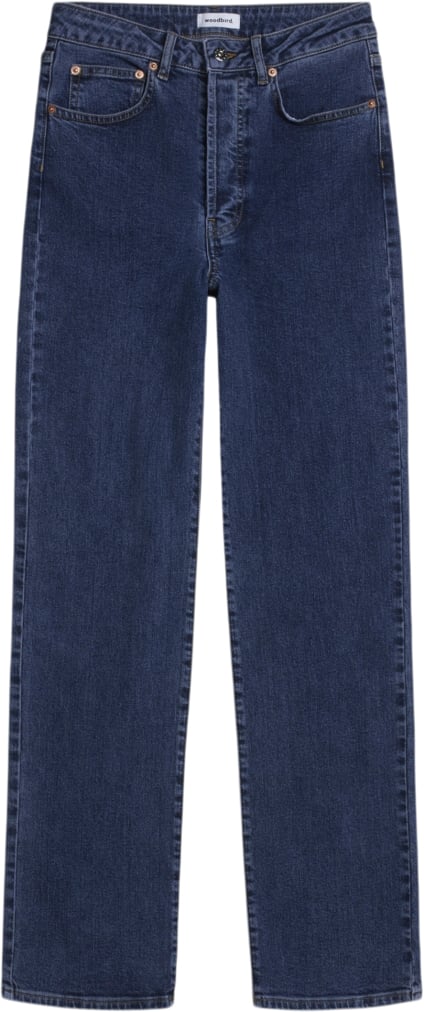 Woodbird Maria Dark Vintage Jeans Kvinde Dark Blue Straight Jeans Str 31 / 33 - Bomuld hos Magasin