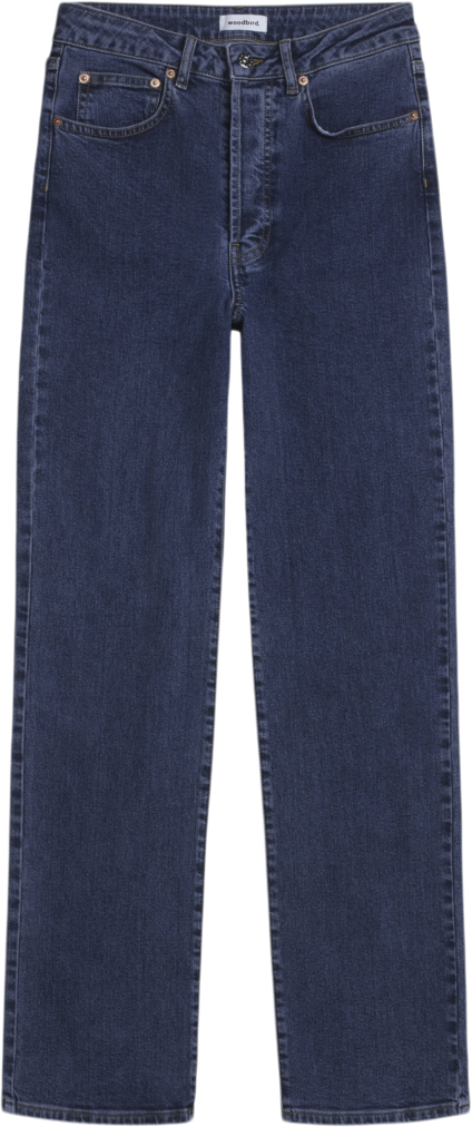 Woodbird Maria Dark Vintage Jeans Kvinde Dark Blue Straight Jeans Str 25 / 33 - Bomuld hos Magasin