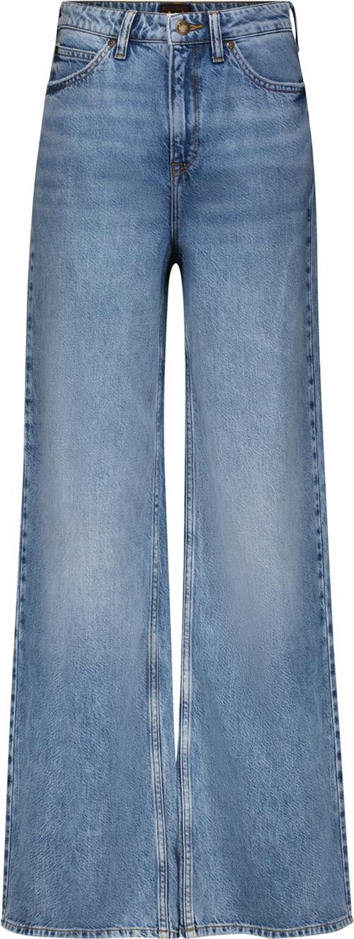 Se Lee Stella A Line Kvinde Blå Wide Jeans Str 33/33 - Bomuld hos Magasin ved Magasin