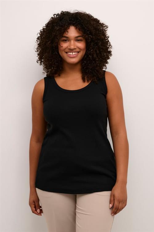 Se Kaffe Curve Kccarina Tank Top Kvinde Black Deep Tanktoppe Str S - hos Magasin ved Magasin