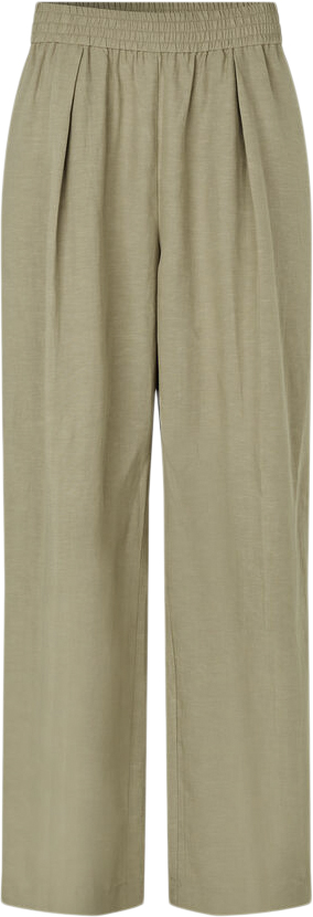 Samsøe Samsøe Sajulia Trousers 15262 Kvinde Light Olive Bukser Med Lige Ben Str M - hos Magasin