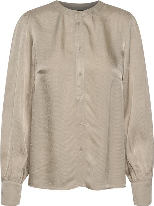 Soaked in Luxury Slfalula Shirt LS Kvinde Brindle Langærmede Bluser Regular Fit Str S - hos Magasin