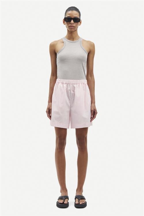 Samsøe Samsøe Salova Shorts 14644 Kvinde Chalk Pink Casual Shorts Str L - Bomuld hos Magasin