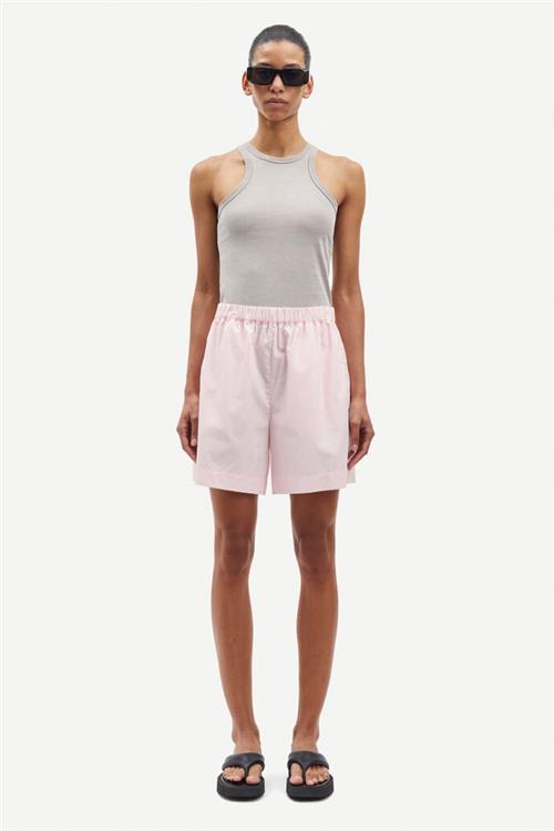 Se Samsøe Samsøe Salova Shorts 14644 Kvinde Chalk Pink Casual Shorts Str XL - Bomuld hos Magasin ved Magasin