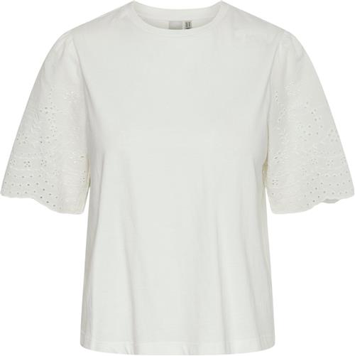 Se YAS Yaslex SS TOP W. EMB Sleeves S. NOO Kvinde Grøn Kortærmede Bluser Str M - hos Magasin ved Magasin