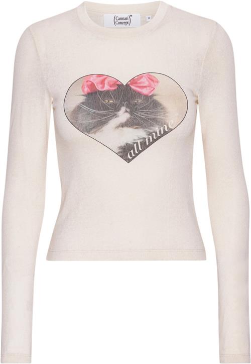 Se Cannari Concept Long Sleeve Top Kvinde Cannoli Cream Langærmede T-shirts Str 34 - hos Magasin ved Magasin