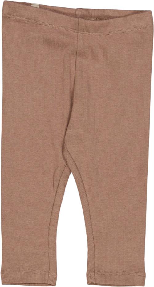 Wheat Rib Leggings Str 2 år / 92 cm - Vintage Rose Leggings Bomuld hos Magasin