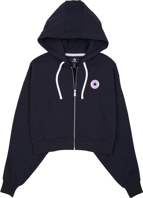 Se Converse Retro Chuck Full ZIP Hoodie Kvinde Converse Black Hættetrøjer Str M - hos Magasin ved Magasin