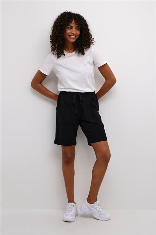 Kaffe Kanaya Shorts Kvinde Sort Casual Shorts Regular Fit Str 44 - hos Magasin