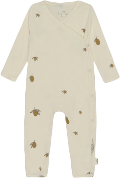 Konges Sløjd Newborn Onesie Gots Str 3M - Lemon Heldragter hos Magasin