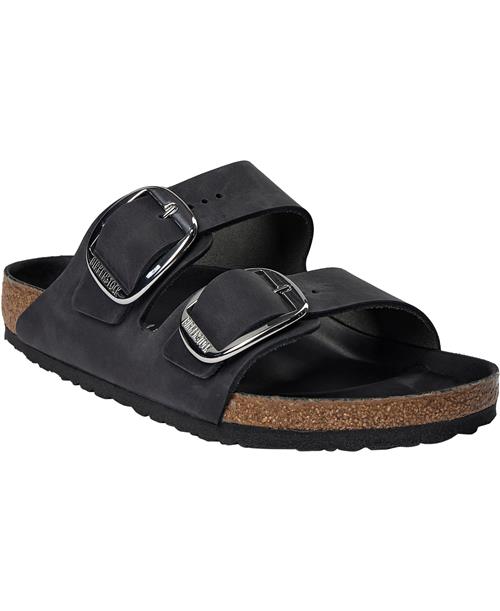 Se Birkenstock Arizona Big Buckle Leoi Black HEX Kvinde Black Flade Sandaler Str 41 - Læder hos Magasin ved Magasin