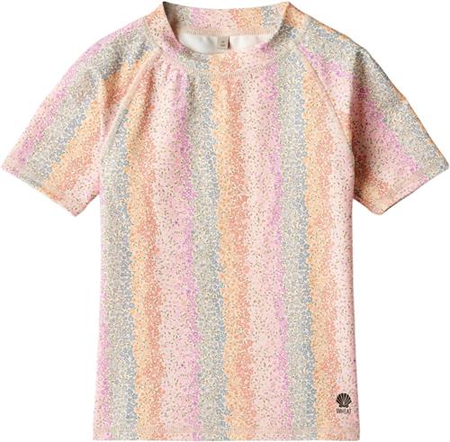 Wheat Kortærmet Bade Tshirt Jackie Str 3 år / 98 cm - Rainbow Flowers Uv Tøj & Hatte Polyester hos Magasin