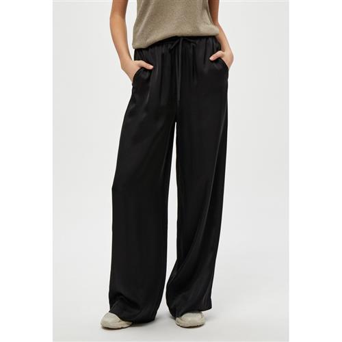 Se Minus Kamia Pants 1 Kvinde Sort Bukser Med Brede Ben Str 46 - Polyester hos Magasin ved Magasin