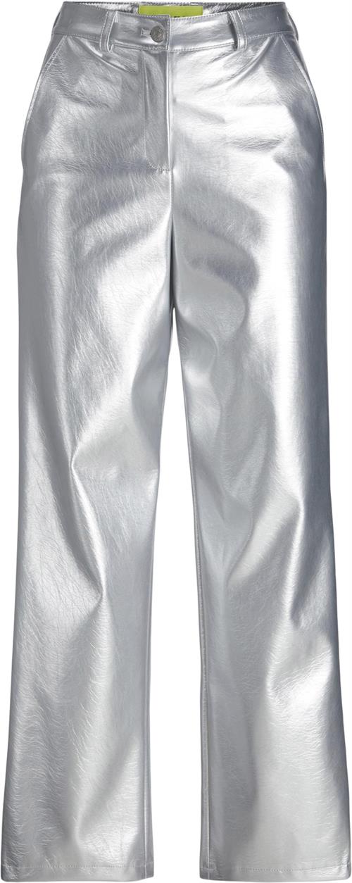 JJXX Jxmary HW Faux Leather Pants FL NOO Kvinde Silver Læderbukser Str XS - hos Magasin