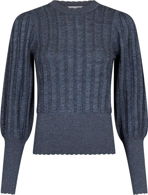 Neo Noir Dary Glitter Knit Blouse Kvinde Steel Grey Sweaters Str 42 - hos Magasin