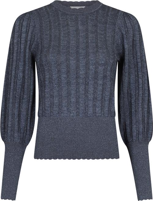 Neo Noir Dary Glitter Knit Blouse Kvinde Steel Grey Sweaters Str 36 - hos Magasin