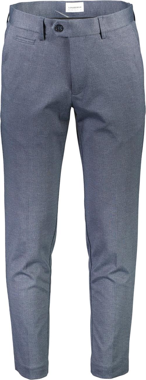 Se Lindbergh Structure Stretch Club Pants Mand Blå Chinos Str XL - hos Magasin ved Magasin