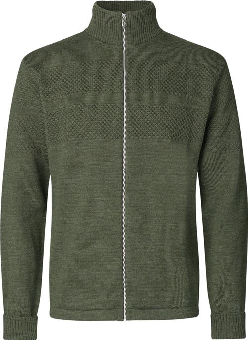 Mads Nørgaard - Copenhagen Wool Klemens Zip Knit Mand Tarmac Sweaters Str XL - Uld hos Magasin