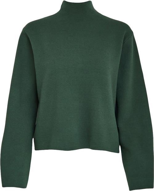 Minus Lupi High Neck Knit Pullover Kvinde Jungle Green Rullekraver Str L - hos Magasin