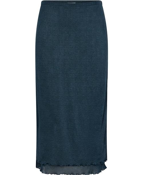 Filippa K Layered Frill Crepe Skirt Kvinde Dawn Blue Midi Nederdele Str S - hos Magasin