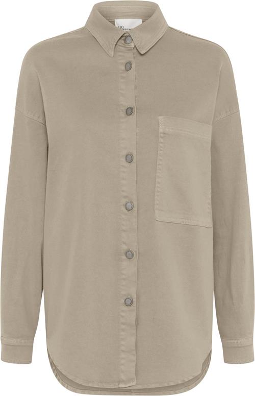 My Essential Wardrobe Laramw 149 Shirt Kvinde Silver Sage Washed Langærmede Skjorter Str 36 - hos Magasin