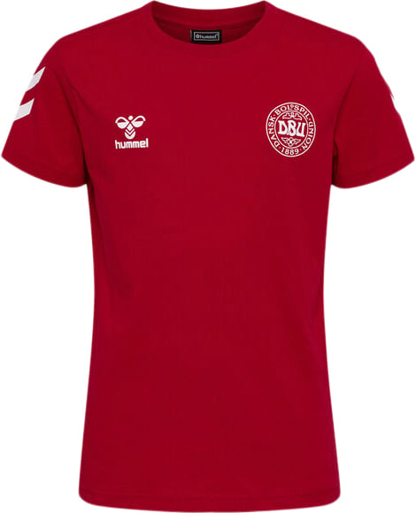 Hummel DBU Danmark Fan Promo Tshirt Børn 128 - T-shirts hos Magasin