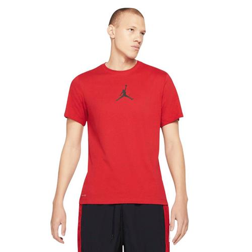 Nike Jordan Jumpman Tshirt Mand Gym Red/black Kortærmede T-shirts Str L - Bomuld hos Magasin