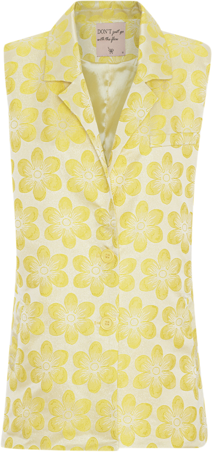 HUNKØN Naomi Vest Kvinde Yellow Veste Str XS - hos Magasin