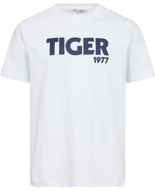 Se Tiger of Sweden Dillan Mand Pure White Kortærmede T-shirts Str XL - hos Magasin ved Magasin