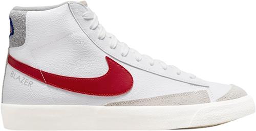 Nike Blazer mid '77 Mand White/gym Red-lt Smoke Grey-phantom Sneakers Str 41 - Læder hos Magasin