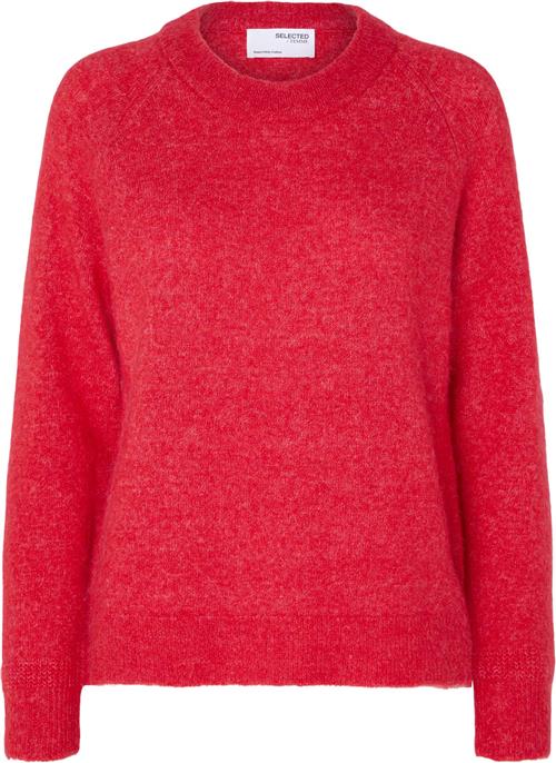 Selected Femme Slflulu LS Knit Oneck B Noos Kvinde Ski Patrol/melange Sweaters Str L - hos Magasin