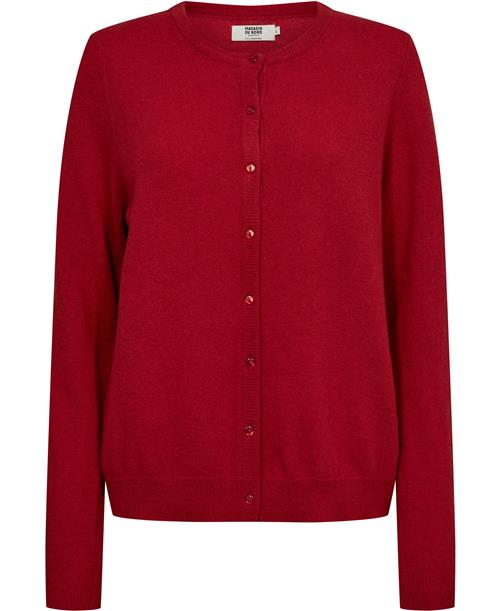 Magasin du Nord Collection Magasin Myrna 3 RWS Cardigan Lambswool Kvinde Flaming Red Cardigans Str S Uld