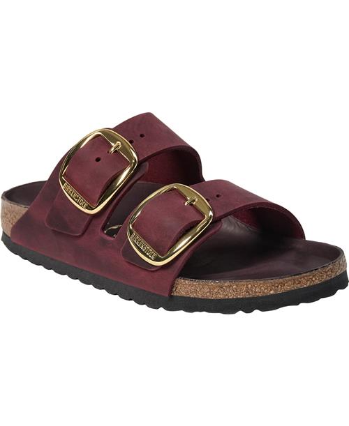 Birkenstock Arizona Big Buckle Leoi Zinfandel HEX Kvinde Zinfandel Flade Sandaler Str 40 - Læder hos Magasin