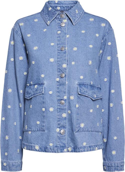 Se Pieces Pcmay LS Denim Shirt D2D Kvinde Blå Langærmede Skjorter Str L Denim - hos Magasin ved Magasin