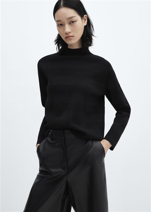 MANGO High Collar Sweater Kvinde Black Sweaters Str M - hos Magasin