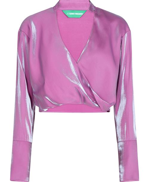 Something New Snbey LS TOP D2 Kvinde Rose Violet Langærmede Bluser Str 34 - hos Magasin