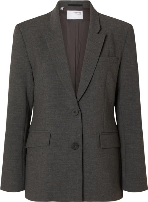 Selected Femme Slfrita LS Classic Blazer DGM Noos Kvinde Grå Blazere Str 40 - hos Magasin