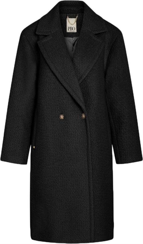 PBO ¤ Teddy Coat ¤ Kvinde Black Uldfrakker Str 42 - hos Magasin